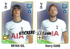 Sticker Bryan Gil / Harry Kane - FIFA 365: 2022-2023 - Panini