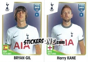Sticker Bryan Gil / Harry Kane - FIFA 365: 2022-2023 n. 130 - Panini