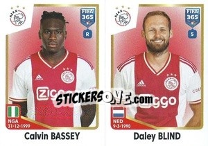 Sticker Calvin Bassey / Daley Blind - FIFA 365: 2022-2023 n. 376 - Panini