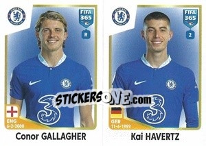 Sticker Conor Gallagher / Kai Havertz - FIFA 365: 2022-2023 n. 61 - Panini