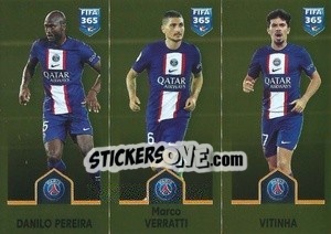 Sticker Danilo Pereira / Marco Verratti / Vitinha - FIFA 365: 2022-2023 n. 219 - Panini
