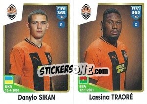 Sticker Danylo Sikan / Lassina Traoré - FIFA 365: 2022-2023 n. 419 - Panini