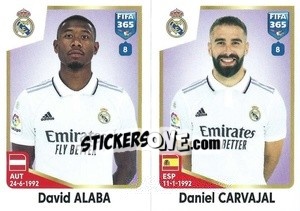 Cromo David Alaba / Daniel Carvajal - FIFA 365: 2022-2023 - Panini