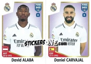 Sticker David Alaba / Daniel Carvajal - FIFA 365: 2022-2023 n. 168 - Panini