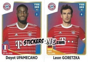 Sticker Dayot Upamecano / Leon Goretzka - FIFA 365: 2022-2023 n. 237 - Panini
