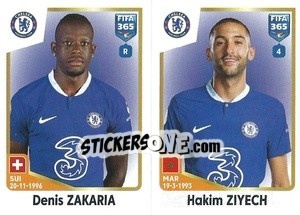 Sticker Denis Zakaria / Hakim Ziyech - FIFA 365: 2022-2023 n. 66 - Panini