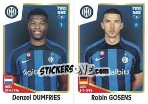 Sticker Denzel Dumfries / Robin Gosens - FIFA 365: 2022-2023 n. 301 - Panini