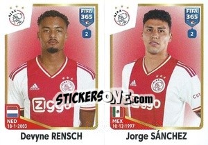 Sticker Devyne Rensch / Jorge Sánchez - FIFA 365: 2022-2023 n. 377 - Panini