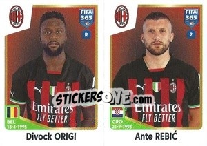 Sticker Divock Origi / Ante Rebić - FIFA 365: 2022-2023 n. 339 - Panini