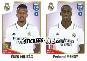 Sticker Éder Militão / Ferland Mendy - FIFA 365: 2022-2023 n. 169 - Panini