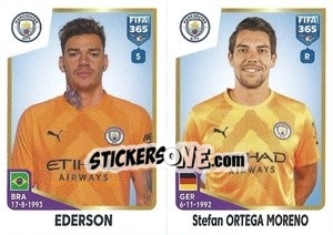 Sticker Ederson / Stefan Ortega Moreno - FIFA 365: 2022-2023 - Panini
