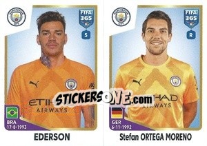 Sticker Ederson / Stefan Ortega Moreno - FIFA 365: 2022-2023 n. 86 - Panini