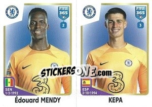 Sticker Édouard Mendy / Kepa - FIFA 365: 2022-2023 n. 54 - Panini