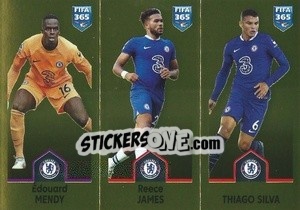 Sticker Édouard Mendy / Reece James / Thiago Silva - FIFA 365: 2022-2023 n. 55 - Panini