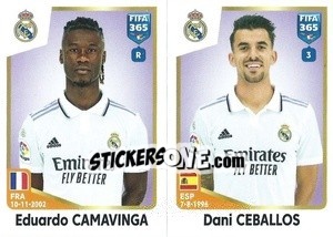 Sticker Eduardo Camavinga / Dani Ceballos - FIFA 365: 2022-2023 n. 173 - Panini