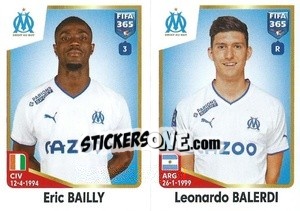 Cromo Eric Bailly / Leonardo Balerdi - FIFA 365: 2022-2023 - Panini