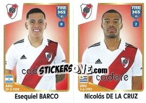 Sticker Esequiel Barco / Nicolás De La Cruz - FIFA 365: 2022-2023 - Panini