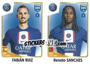 Sticker Fabián Ruiz / Renato Sanches - FIFA 365: 2022-2023 - Panini