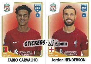 Sticker Fabio Carvalho / Jordan Henderson - FIFA 365: 2022-2023 n. 77 - Panini