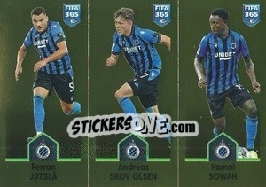 Sticker Ferran Jutglà / Andreas Skov Olsen / Kamal Sowah - FIFA 365: 2022-2023 - Panini