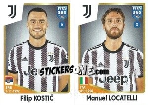 Sticker Filip Kostić / Manuel Locatelli - FIFA 365: 2022-2023 n. 317 - Panini