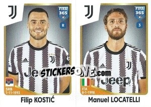 Cromo Filip Kostić / Manuel Locatelli - FIFA 365: 2022-2023 - Panini