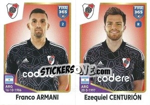 Cromo Franco Armani / Ezequiel Centurión - FIFA 365: 2022-2023 - Panini