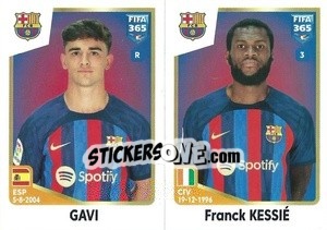 Sticker Gavi / Franck Kessié - FIFA 365: 2022-2023 n. 158 - Panini
