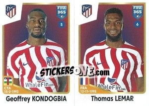Sticker Geoffrey Kondogbia / Thomas Lemar - FIFA 365: 2022-2023 n. 142 - Panini