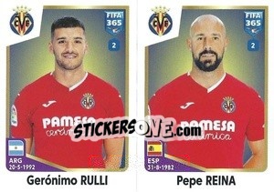 Sticker Gerónimo Rulli / Pepe Reina