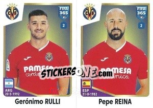 Cromo Gerónimo Rulli / Pepe Reina - FIFA 365: 2022-2023 n. 182 - Panini