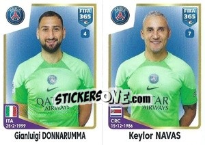 Cromo Gianluigi Donnarumma / Keylor Navas - FIFA 365: 2022-2023 - Panini