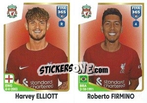 Sticker Harvey Elliott / Roberto Firmino - FIFA 365: 2022-2023 - Panini