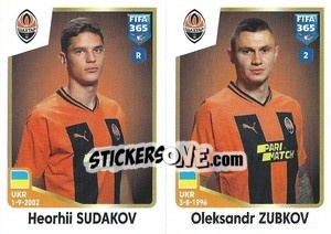 Cromo Heorhii Sudakov / Oleksandr Zubkov - FIFA 365: 2022-2023 - Panini