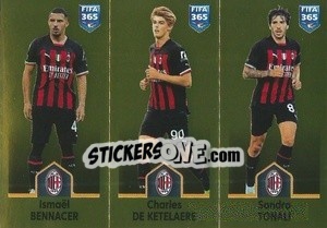 Sticker Ismaël Bennacer / Charles De Ketelaere / Sandro Tonali - FIFA 365: 2022-2023 n. 331 - Panini