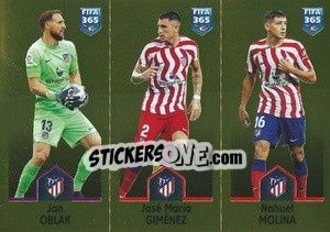 Sticker Jan Oblak / José María Giménez / Nahuel Molina - FIFA 365: 2022-2023 n. 135 - Panini
