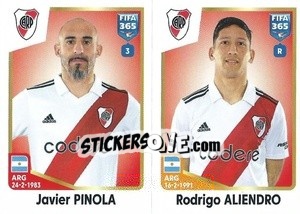 Sticker Javier Pinola / Rodrigo Aliendro - FIFA 365: 2022-2023 n. 13 - Panini