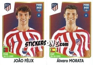Sticker João Félix / Álvaro Morata - FIFA 365: 2022-2023 n. 147 - Panini