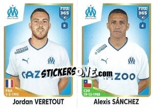 Sticker Jordan Veretout / Alexis Sánchez - FIFA 365: 2022-2023 n. 210 - Panini