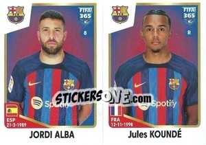 Cromo Jordi Alba / Jules Koundé - FIFA 365: 2022-2023 - Panini