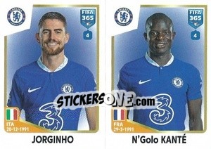 Sticker Jorginho / N’Golo Kanté - FIFA 365: 2022-2023 - Panini