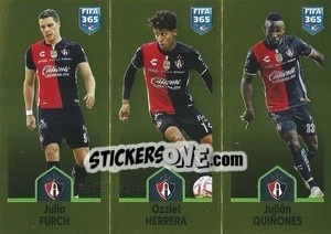 Sticker Julio Furch / Ozziel Herrera / Julián Quiñones - FIFA 365: 2022-2023 n. 369 - Panini