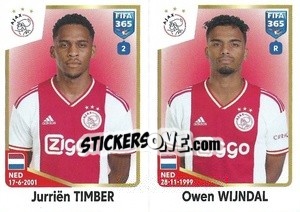 Sticker Jurriën Timber / Owen Wijndal - FIFA 365: 2022-2023 n. 378 - Panini