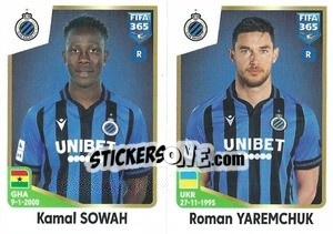 Sticker Kamal Sowah / Roman Yaremchuk - FIFA 365: 2022-2023 - Panini