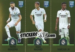 Sticker Karim Benzema / Eden Hazard / Vinícius Jr - FIFA 365: 2022-2023 n. 177 - Panini
