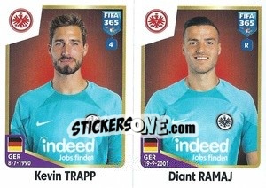 Sticker Kevin Trapp / Diant Ramaj - FIFA 365: 2022-2023 - Panini