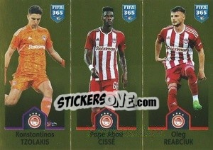 Sticker Konstantinos Tzolakis / Pape Abou Cissé / Oleg Reabciuk - FIFA 365: 2022-2023 n. 263 - Panini