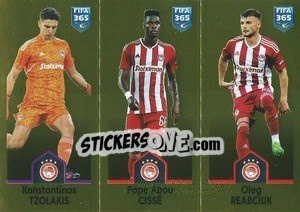 Sticker Konstantinos Tzolakis / Pape Abou Cissé / Oleg Reabciuk - FIFA 365: 2022-2023 - Panini