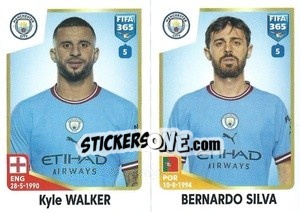 Sticker Kyle Walker / Bernardo Silva - FIFA 365: 2022-2023 n. 93 - Panini