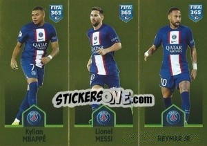 Sticker Kylian Mbappé / Lionel Messi / Neymar Jr - FIFA 365: 2022-2023 n. 225 - Panini